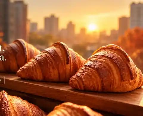Croissants artesanales dorados